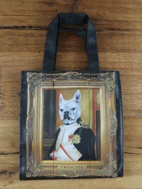 FRENCH BULLDOG FRENCHIE WINERY WINE 6 BOTTLE CAPACITY TRANSPORT TOTE BAG